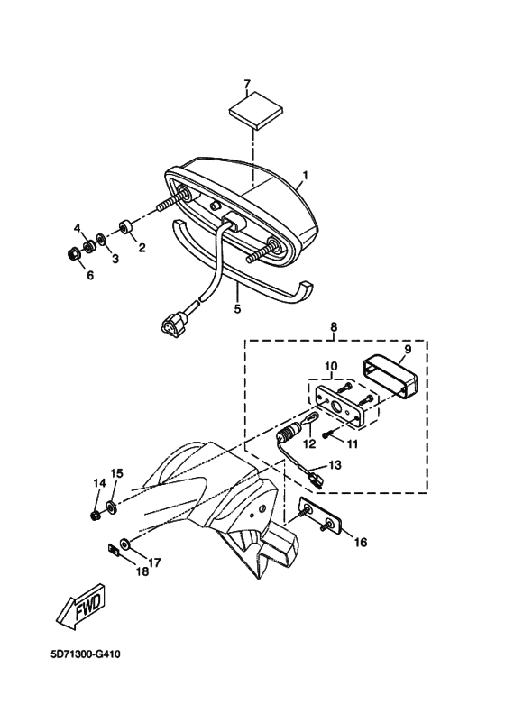 Taillight unit ass`y