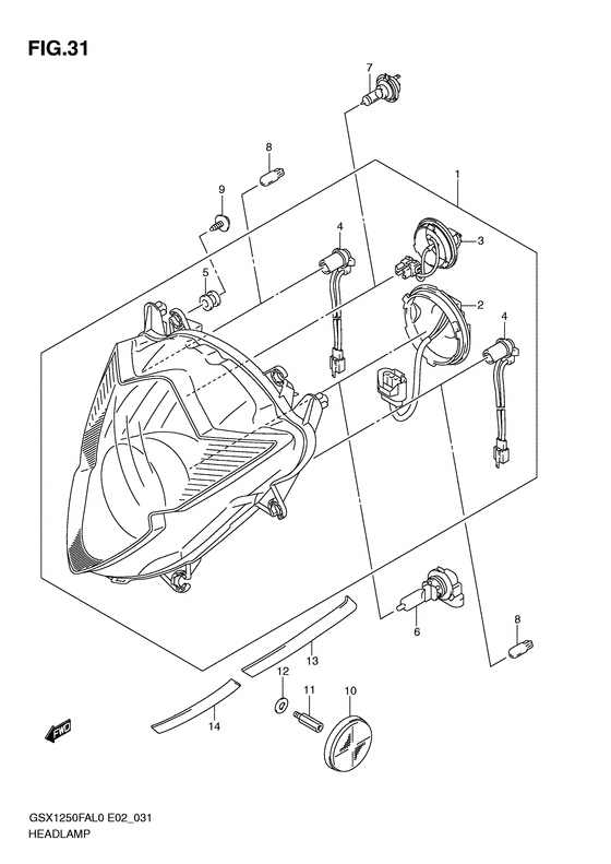 GSX1250 (ABS) Фара