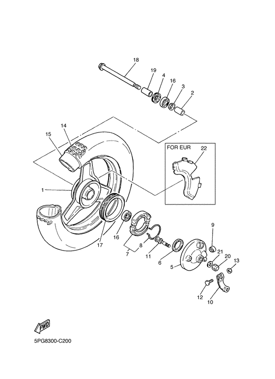 PW50 Переднее колесо
