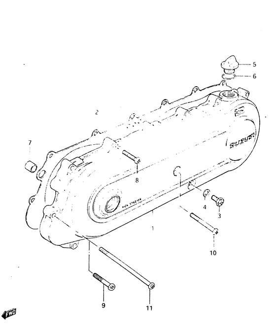 Crankcase cover lh