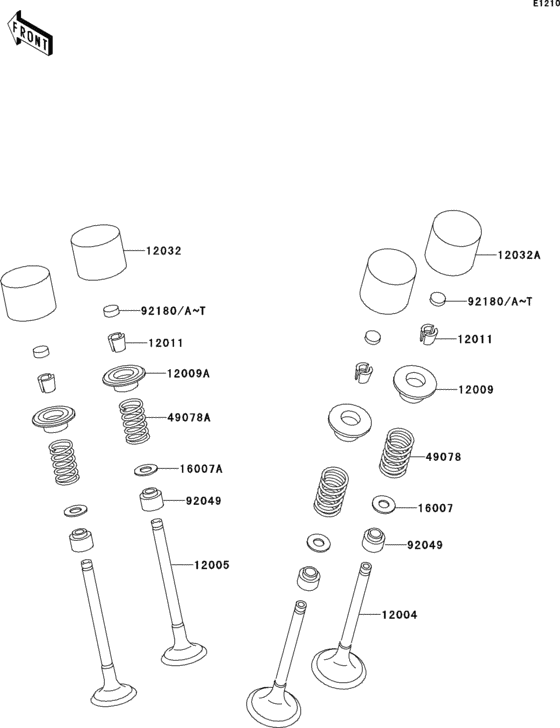 ZX500 Клапана