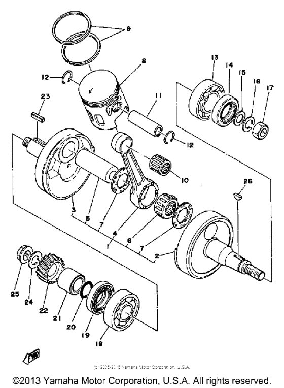 Crank piston