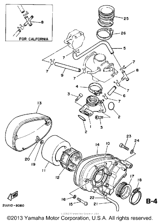 XV250 Воздушный фильтр