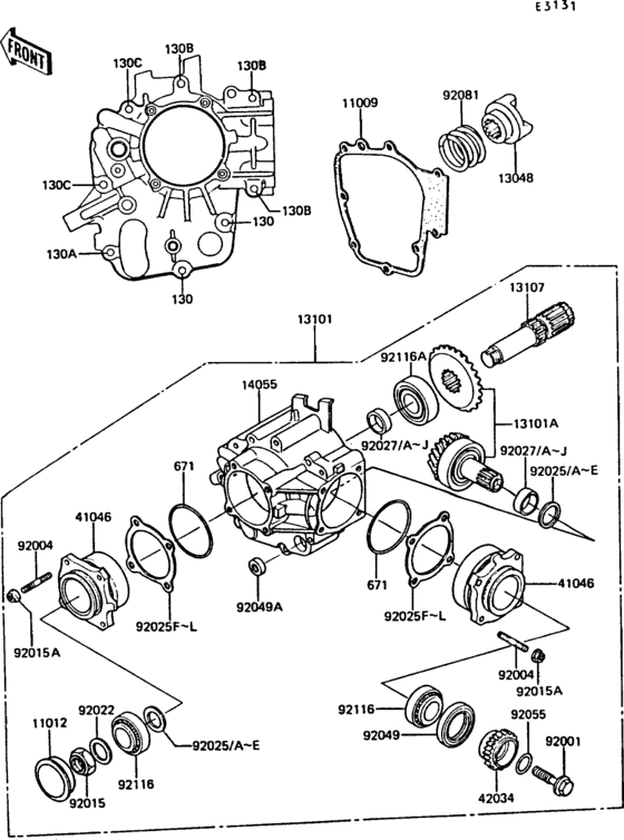 Front bevel gear(1/2)