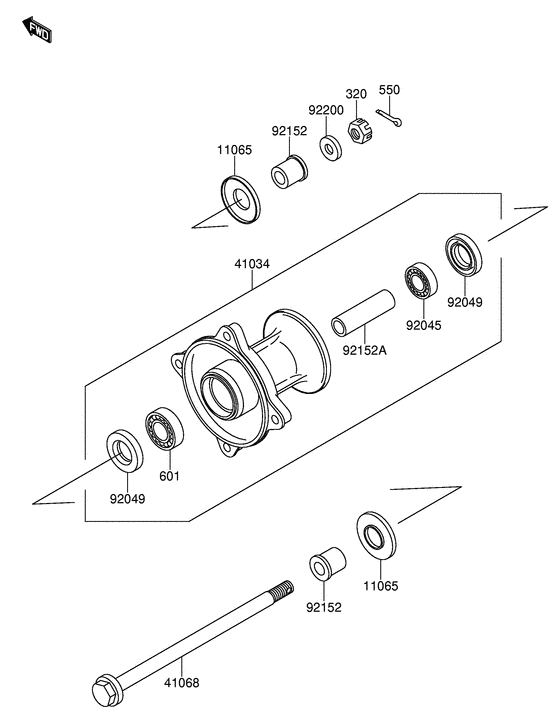 RM65 Передняя втулка