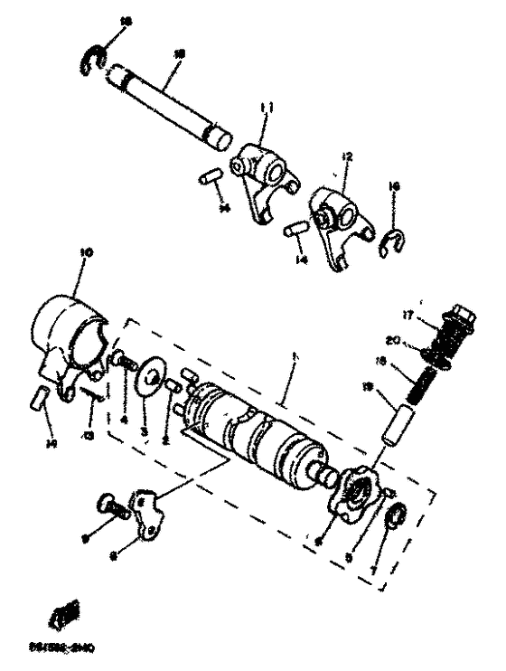 RD80 Shift cam. fork