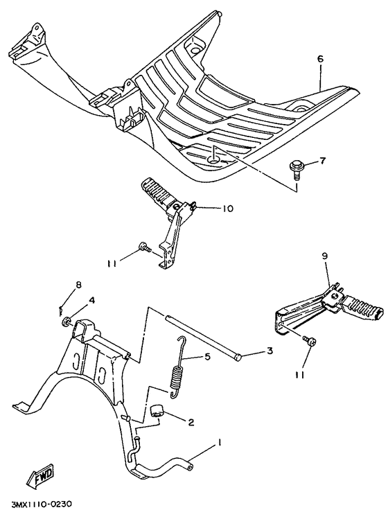 Stand. footrest