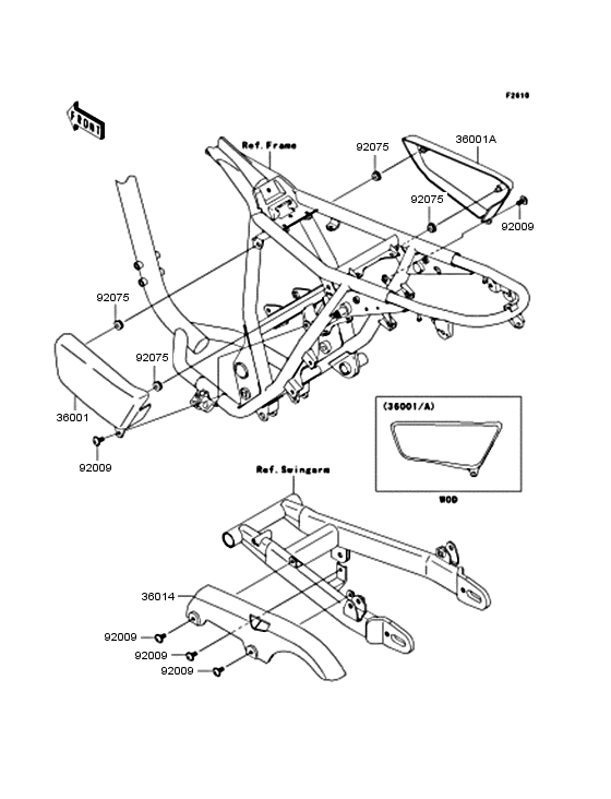 BJ250 Боковые обтекатели