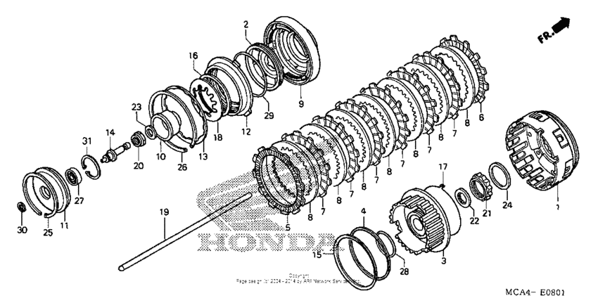 GL1800 (ABS) Сцепление