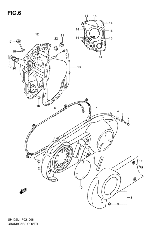 Crankcase cover ass`y  (v