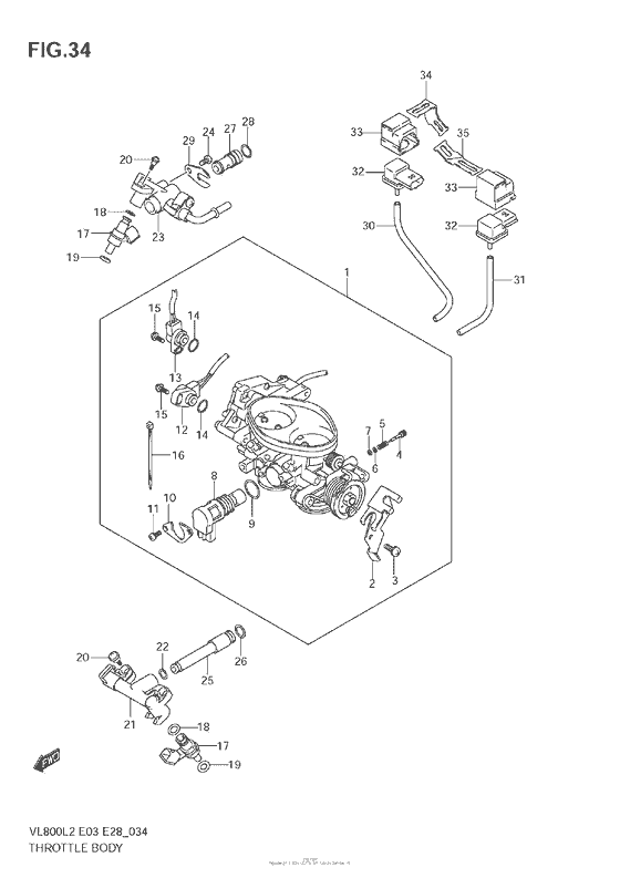 VZ800 Throttle Body (Vl800T  E28)