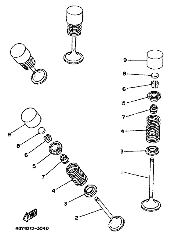 TT250R Клапана