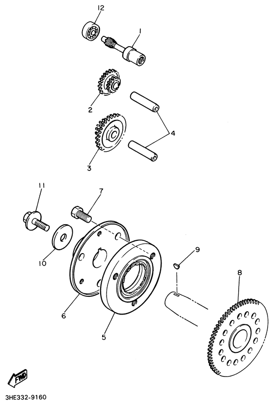 YZF600R Муфта стартера