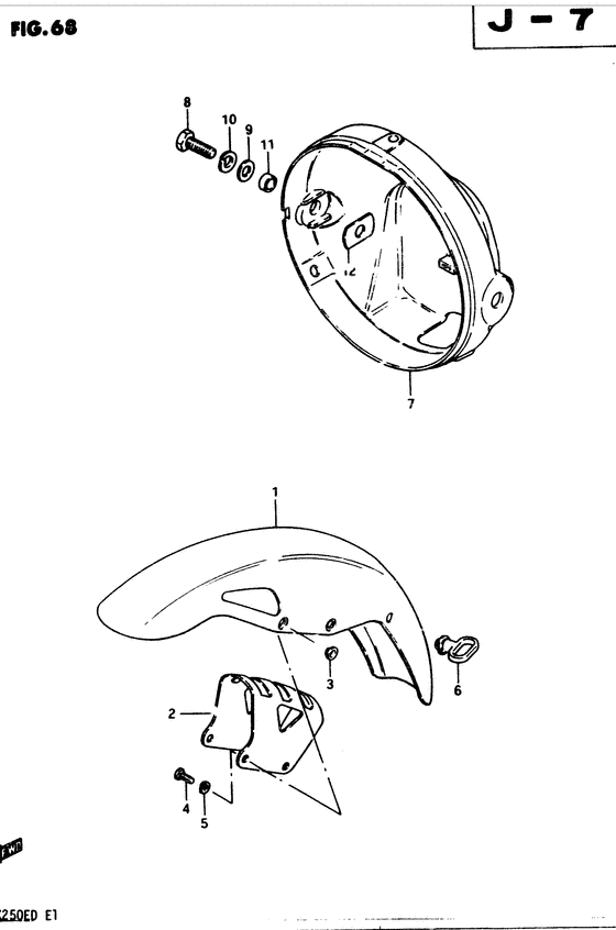 Front fender - headlamp housing