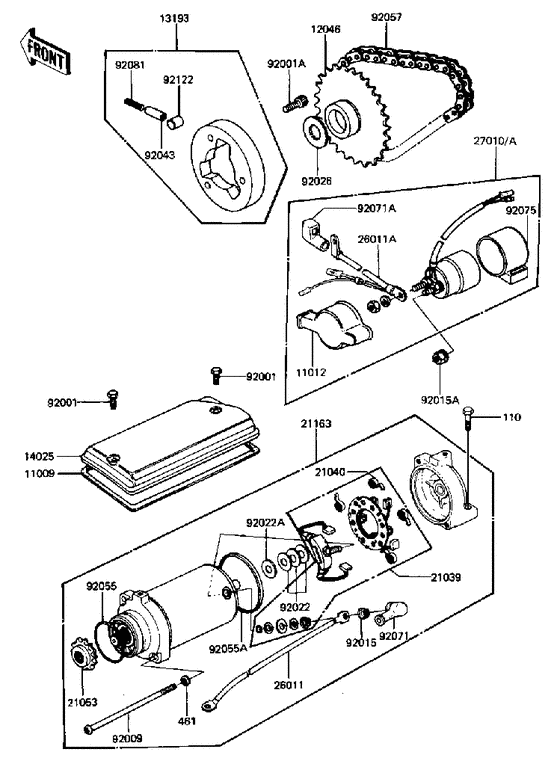 Starter motor/starter clutch
