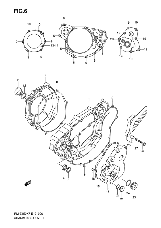 Crankcase cover ass`y  (v