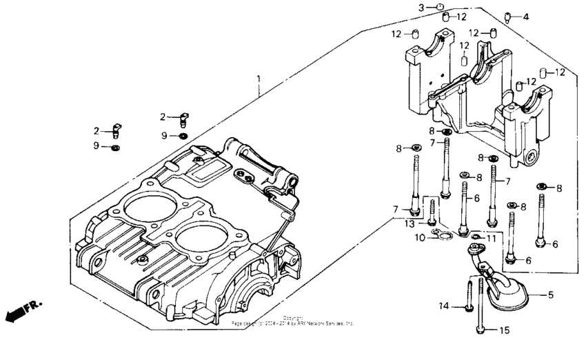 Upper crankcase set