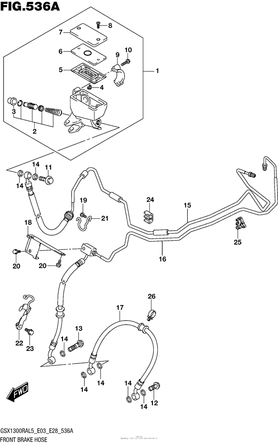 Front Brake Hose (Gsx1300Ral5 E03)