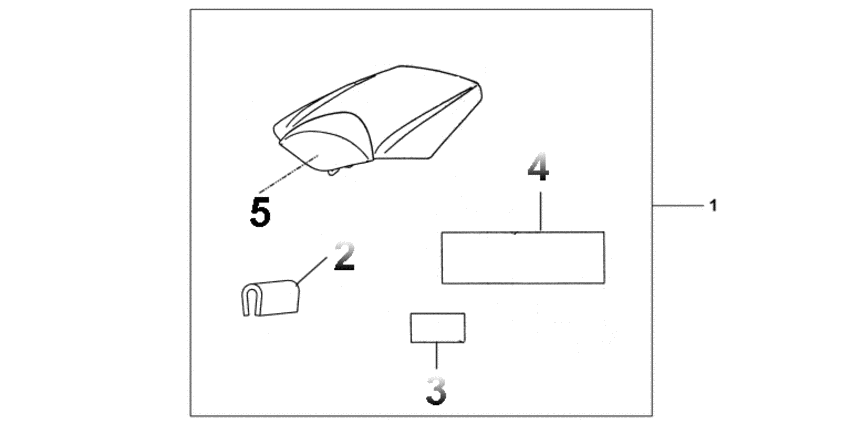 Rear seat cowl graphite black