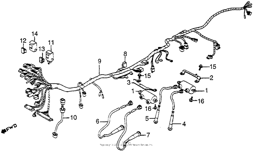 Wire harness + ignition coil