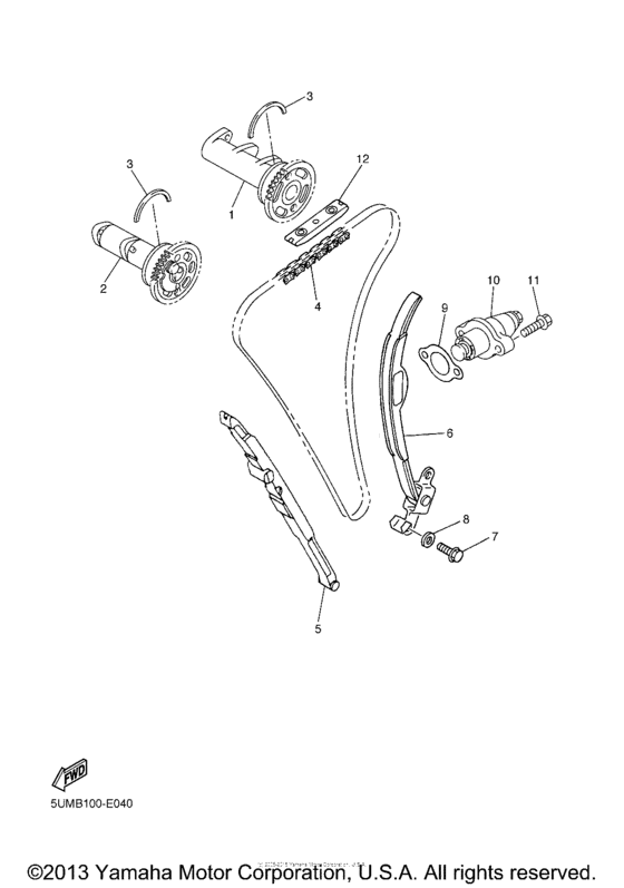 WR250FW Цепь механизма газораспределения
