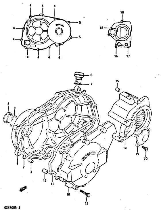 Crankcase cover ass`y  (v