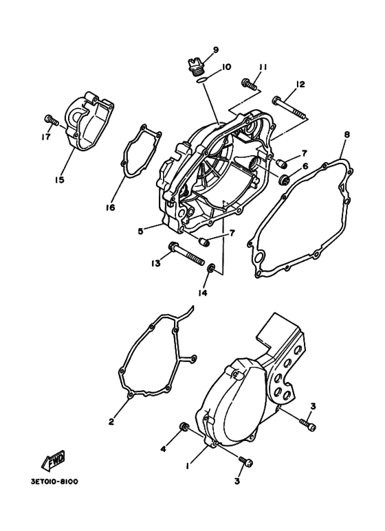 Crankcase cover ass`y  (v