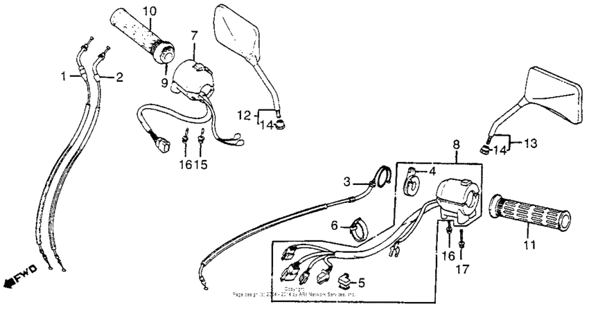 Control switches + clutch