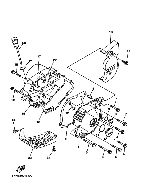 Crankcase cover ass`y  (v