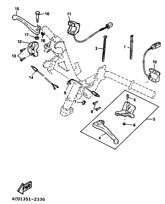 Handle switch. lever