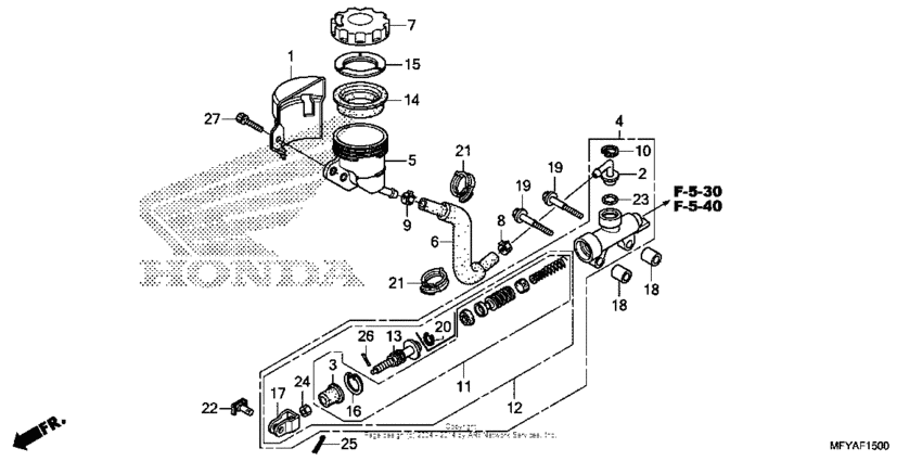 VT1300CS (ABS) Задний тормозной цилиндр