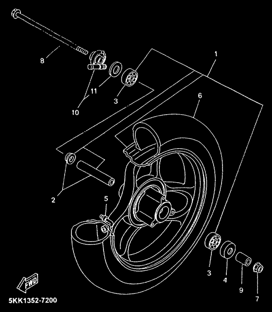 YN50R Переднее колесо