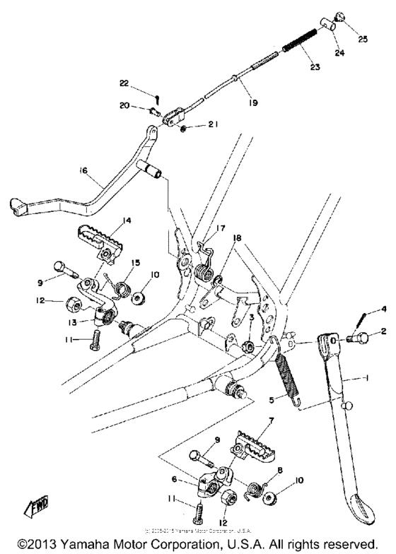 Stand - footrest - brake pedal