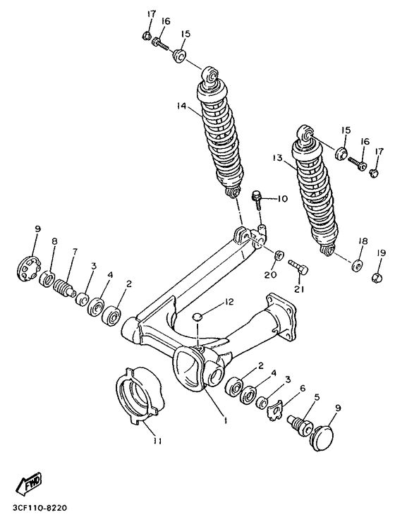 Brazo trasero . suspension