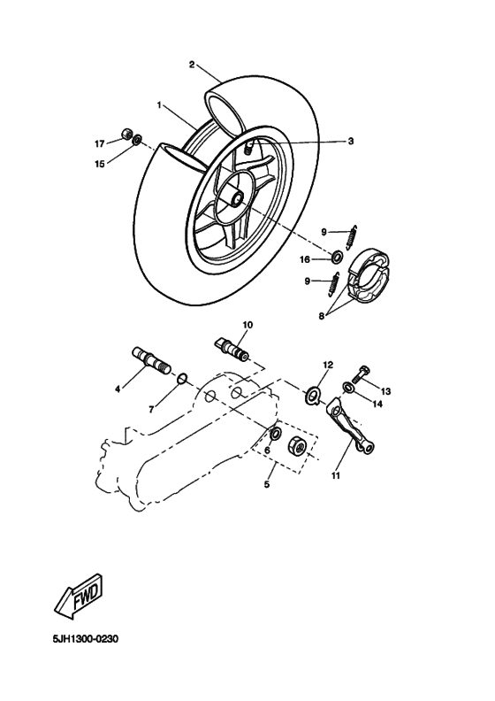 Rear wheel complete assy