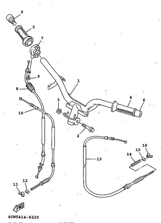 Steering handle. cable