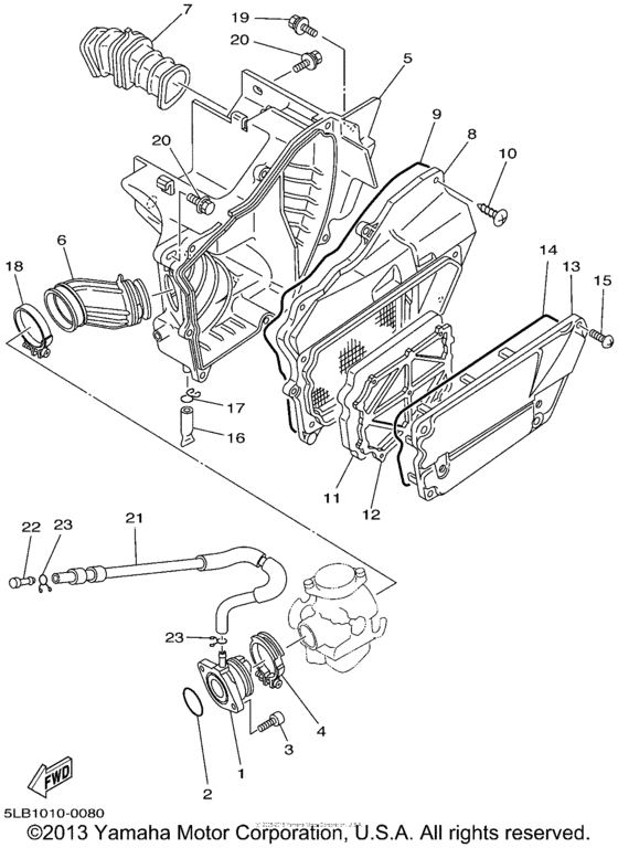 TW200 Впускная система