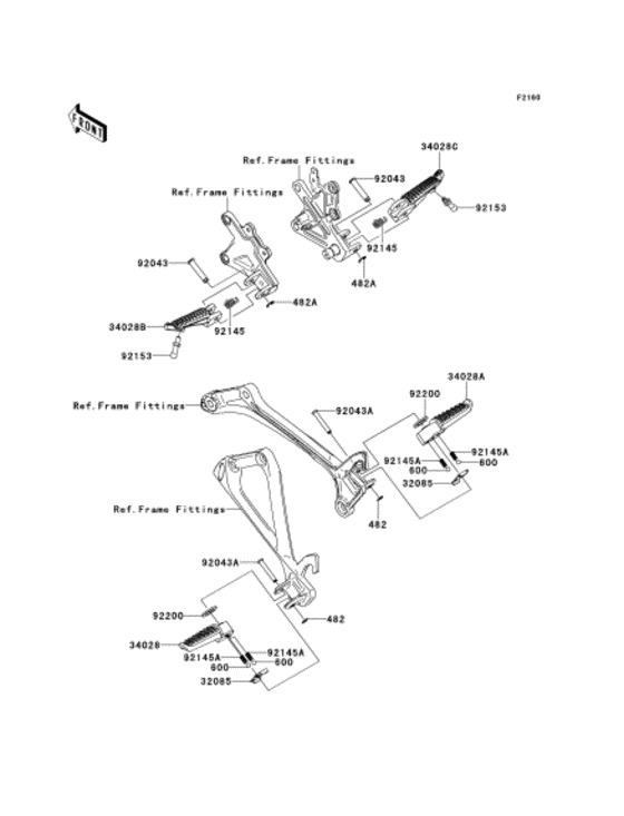 ZX1000 Подножки