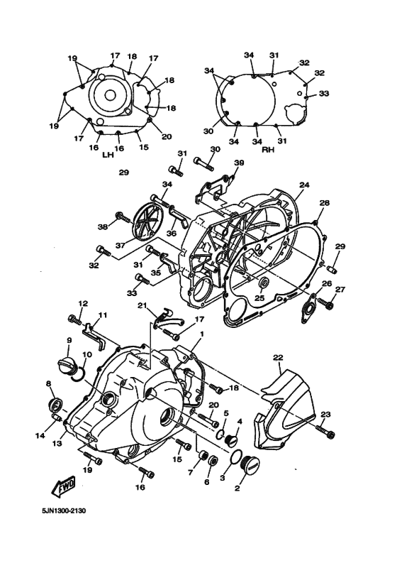 BT1100 Crankcase cover ass`y  (v