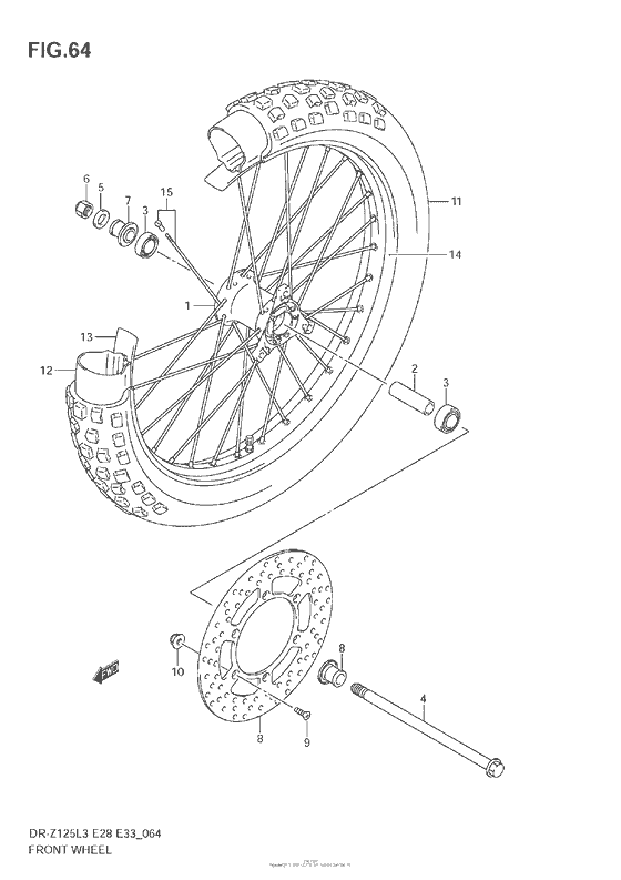 Front Wheel (Dr-Z125Ll3 E28)