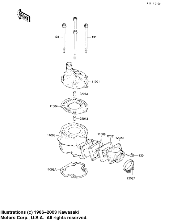 Cylinder head/cylinder/reed valve