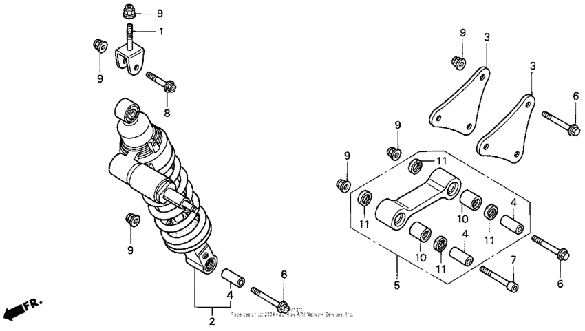 Rear shock absorber 94-97