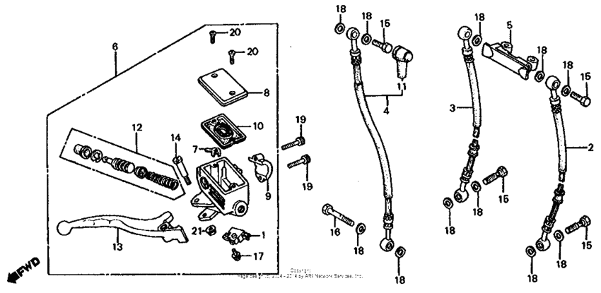 Front brake master + cylinder