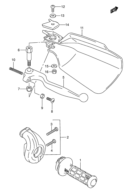 Rh handle lever