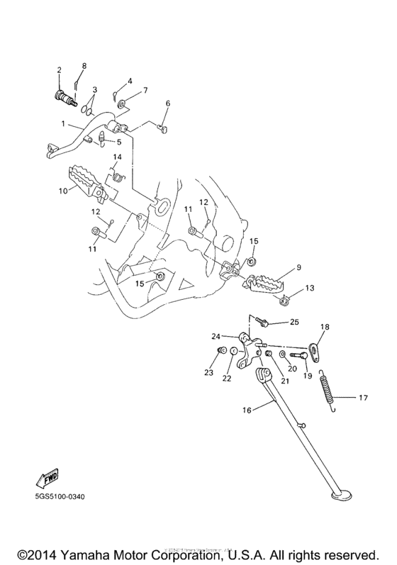 WR250FP Подножки