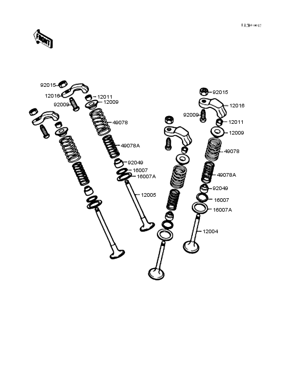EX250 Rocker arms / valves
