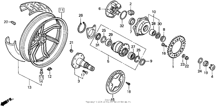 Rear wheel 90-93