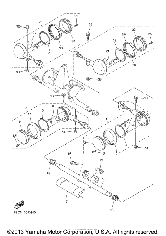 XVS650A Поворотники