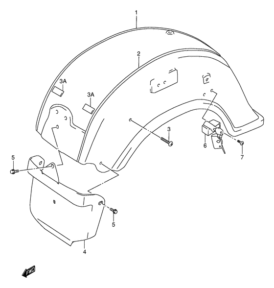 VL1500 Заднее крыло