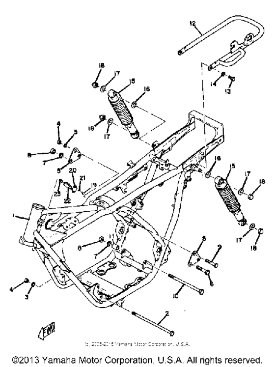 Frame - rear shocks